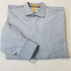 Tommy Bahama Shirt Mens XL Island Crafted Button Down Striped Blue Casual Jeans
